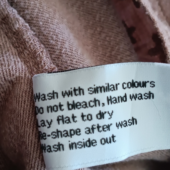 ChillNorway Brown Velour Embroidered Hoodie Dress L - Picture 11 of 11